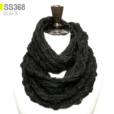 NEW NATURAL SOFT VINTAGE WOMEN EXTRA LARGE PLAIN KNIT INFINITY SCARF// MSF0340