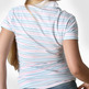 Women's Striped Short Sleeve Polo Shirt - Thumbnail 2