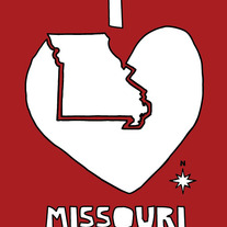 Missouri love, 5x7 print