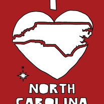 North Carolina love, 5x7 print