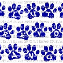 Pet Name Dog Print Decals Great for Pet Dishes