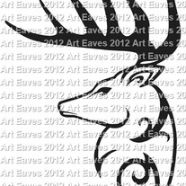 Tribal Buck Vinyl Decal