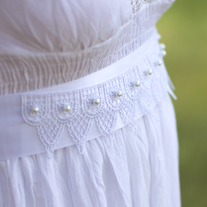 Bridal Sash with Lace and Pearls  - Thumbnail 1