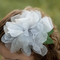 Platinum Dahlia Fascinator - Thumbnail 1