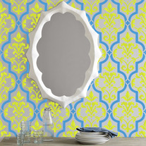 Tafra Moroccan Geometric Old world Allover Designer Pattern Wall Stencil Unique Decor