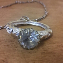 Giant Diamond Ring Necklace