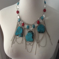 Turquoise Fire Necklace Set