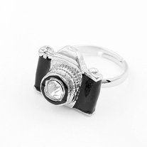 FREE SHIPPING Fun Fashion Adjustable Camera Ring in Black Girls Womens Teen
