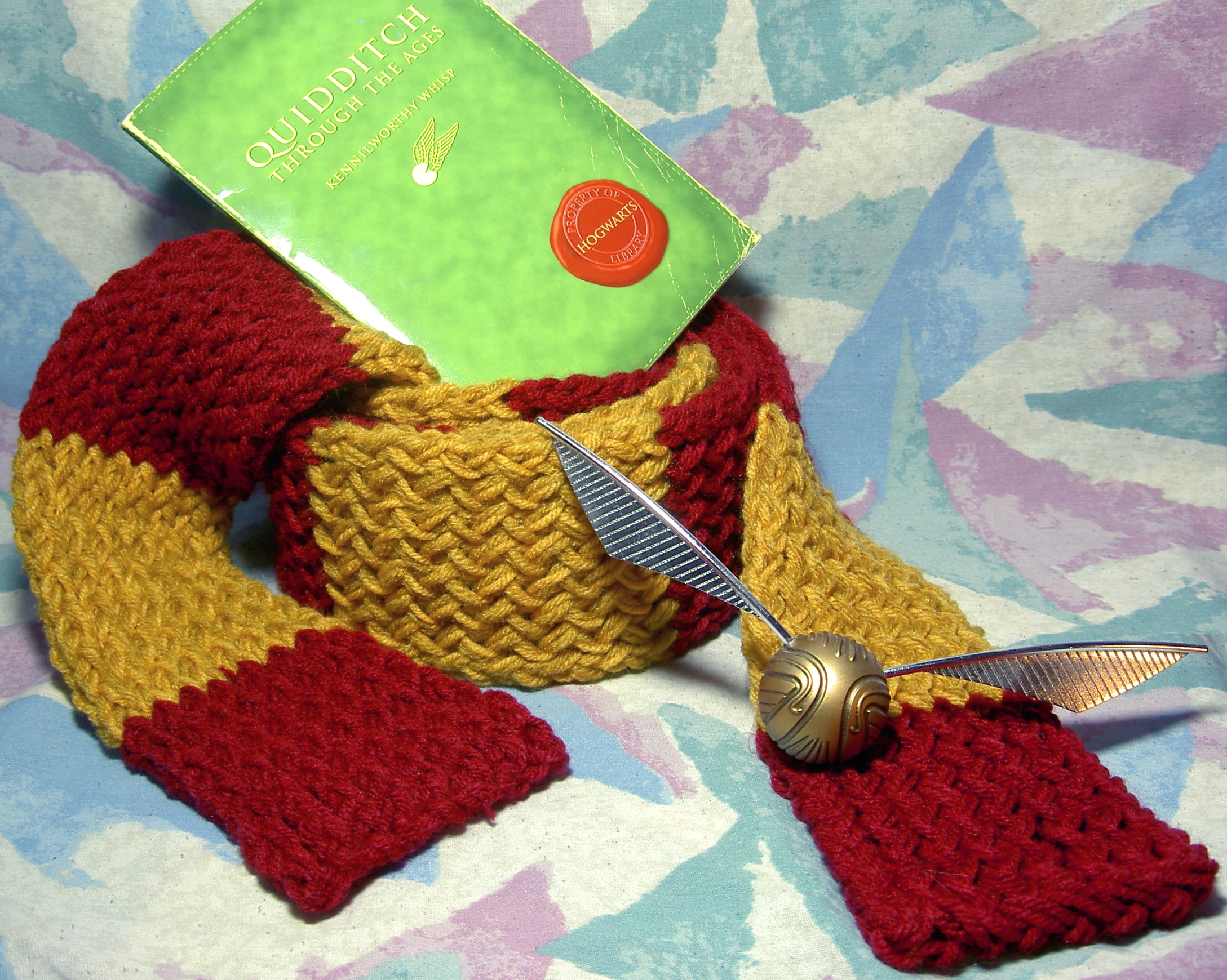 Harry Potter inspired knitted Hogwarts House Scarf on Storenvy