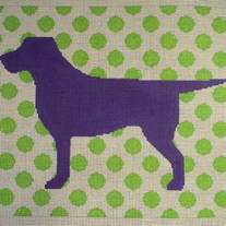 Mod Labrador Pillow Canvas on 13 Mesh