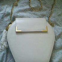 She's Sassy White Leather Purse