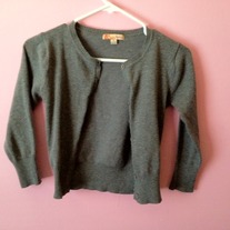 Forever 21 Grey 3/4 Sleeve Cardigan