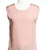 Spiked Shoulder Blouse