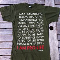 Human Being T-shirt Olive Green