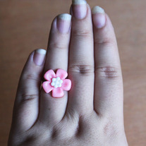 Pink Flower Ring 