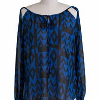 Cobalt Blue Print Shirt