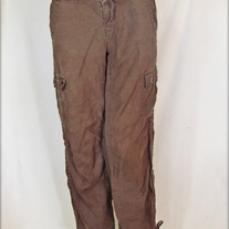 Old Navy Ultra Low Waist Brown Linen Pants
