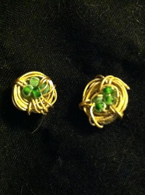 Birds Nest Stud Earrings