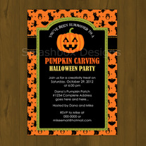 Pumpkin Halloween Invitation