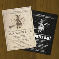 Witch's Ball Halloween Invitation