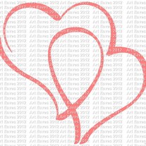 Awareness Double Heart Ribbon Decal