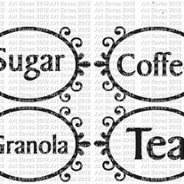 Fancy Frame Vinyl Canister Labels