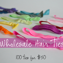 Wholesale Elastic Knot Hair Ties - YOU Pick the Colors - Set of 100 - 40 Color Choices
