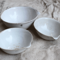 Champion Sillimanite Porcelain Apothecary Crucible Bowls - Set of 3