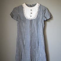 Vintage 50's Striped Bib Dress