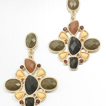 Autumn Colors Faceted Gemstone Earrings