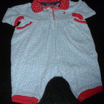 BLUE/RED TOMMY HILFIGER ONESIE SIZE 3-6 MONTHS