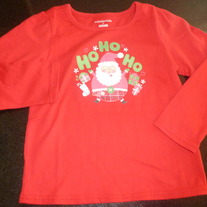 Christmas Shirt-Ho Ho Ho-Size 4T