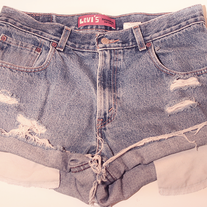 Levi's denim high waist shorts