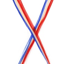 ♥ SCENE,EMO RED BLONDE AND BLUE CLIP-IN HAIR EXTENSIONS ♥