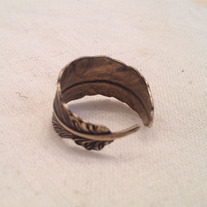 Brass Feather Ring