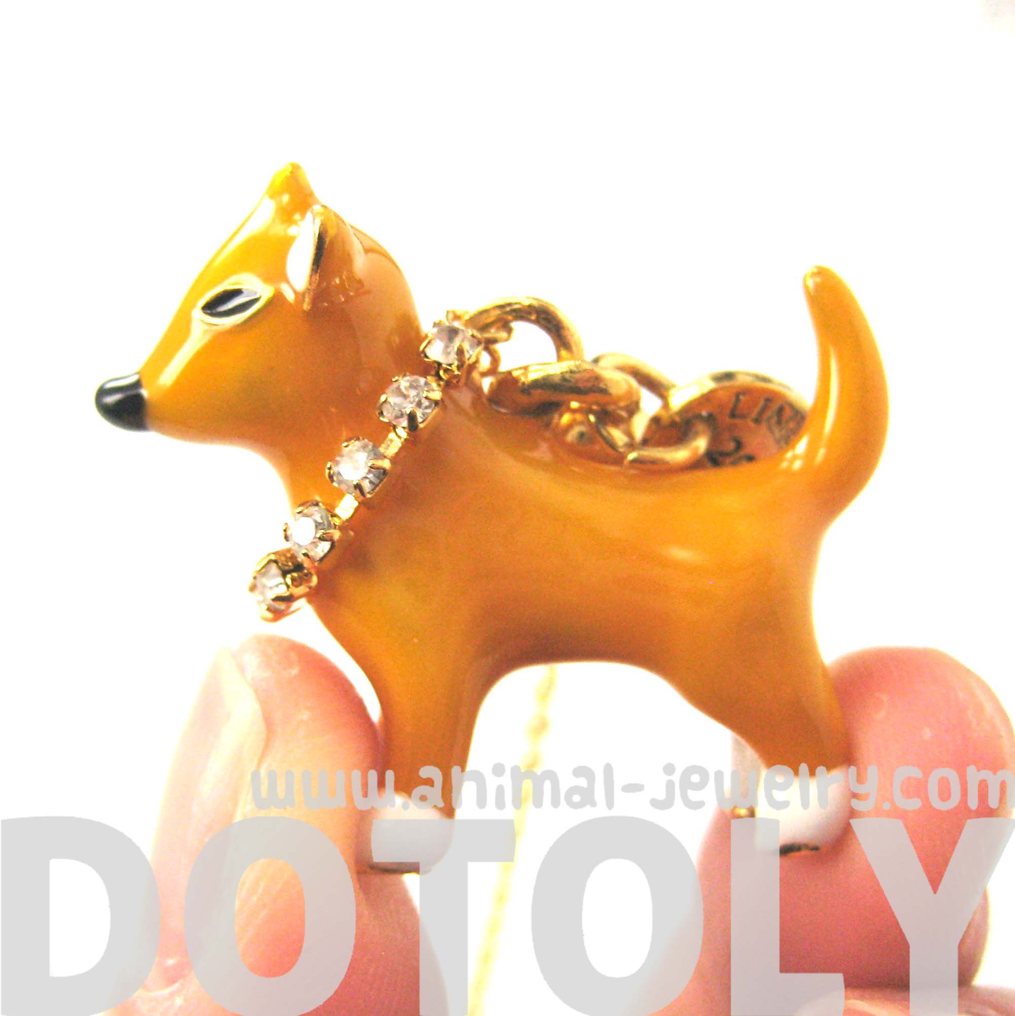 Limited Edition Puppy Dog Shaped Animal Pendant Necklace · DOTOLY