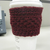 Plain Maroon Coffee Cup Cozy