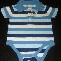 Blue Striped Onesie-Circo Size 6 Months