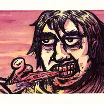"John Prophet Chows Down" painting