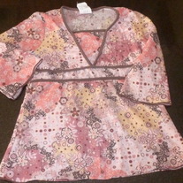 Pink/Brown Top-Lily Bleu Size 6