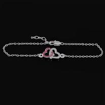 Heart to Heart Crystal bracelet -Silver