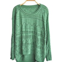 Cut Out Knitted Jumpers with High Low Hem