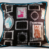 Hand-quilted Frames Pillow Cover