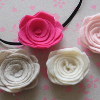 Felt Rose skinny elastic headband
