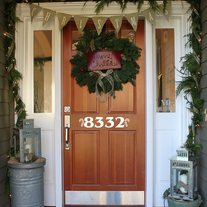 Candy Cane House Number Decal