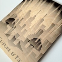The Future is Near Print on Wood