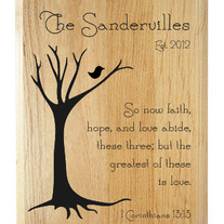 1 Corinthians 13:13 Family Name Plaque