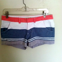 Billabong striped shorts size 5