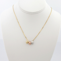 Mini Skulls Necklace (Gold)