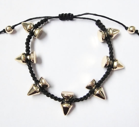 Spikes Braided bracelet - Gold